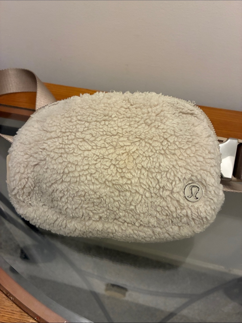 lululemon athletica Cream Sherpa Crossbody Belt Bag